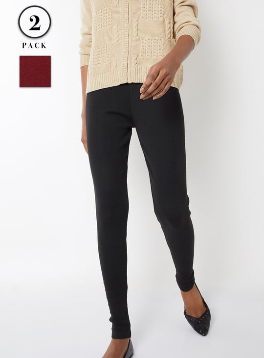 Women Knitted Leggings - Pack of 2