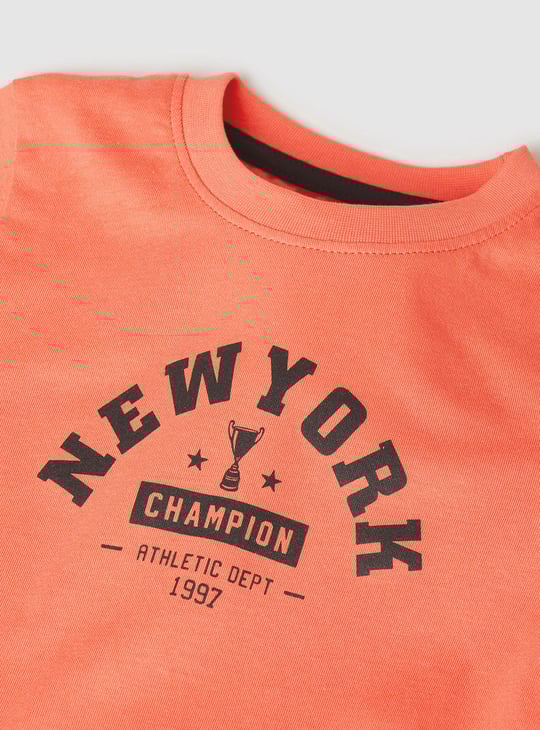 MAX Boys Printed Crew Neck T-shirt