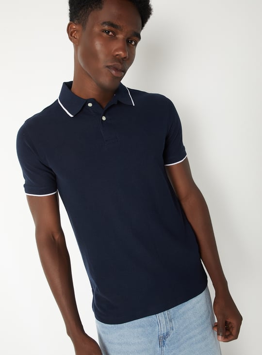 Men Solid Polo T-shirt