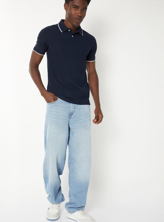 Men Solid Polo T-shirt