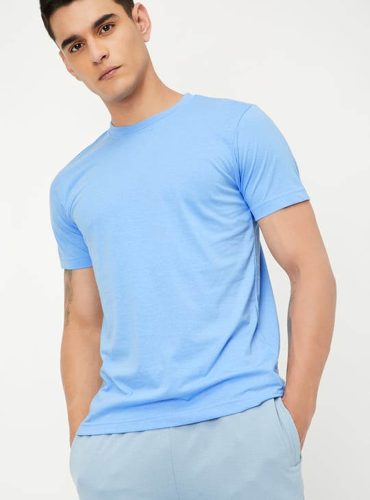 Buy Men Solid Lounge T-shirt Online at just Rs. 199.0