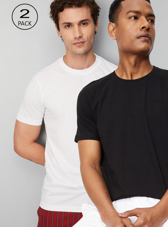 Men Solid T-shirt Pack of