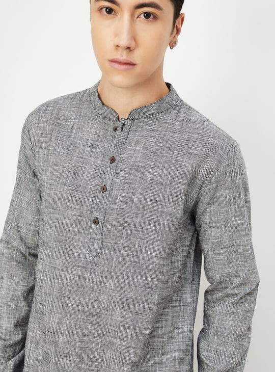 Men Woven Short Kurta