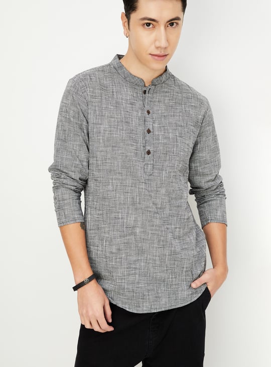 Men Woven Short Kurta