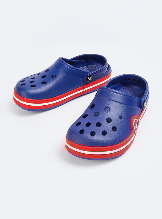 Boys Clogs with Decorative Foxing