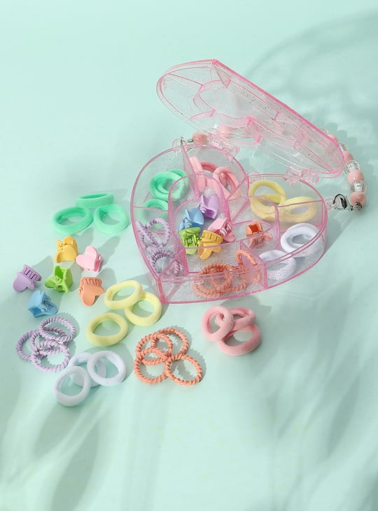 Girls Assorted Hair Accessories with Heart Box