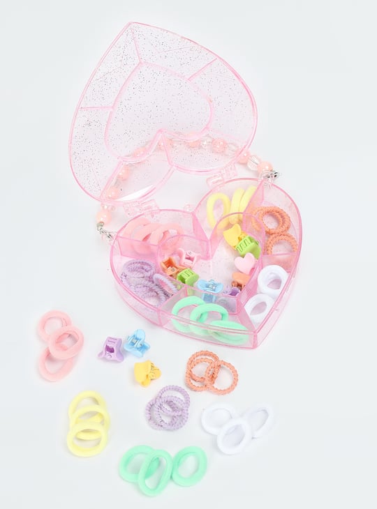 Girls Assorted Hair Accessories with Heart Box
