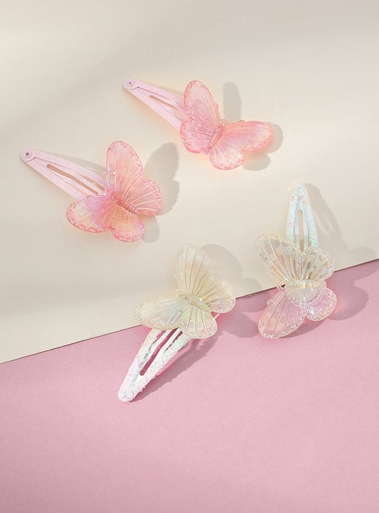 Girls Assorted Tic Tac Hair Clip - Pack of 4