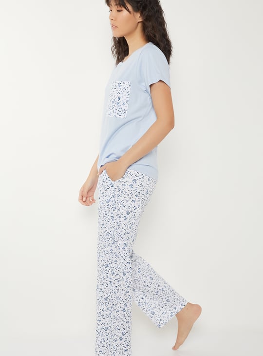 Women Floral Print PJ Set