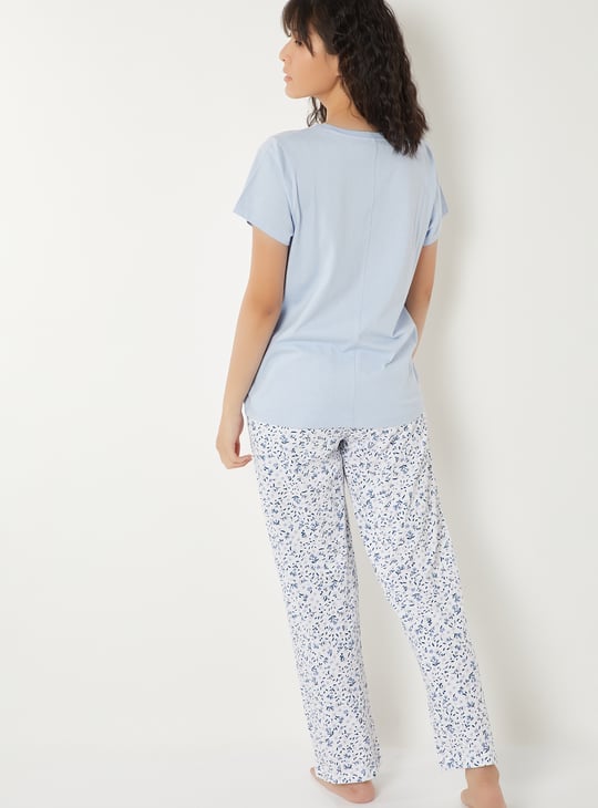 Women Floral Print PJ Set