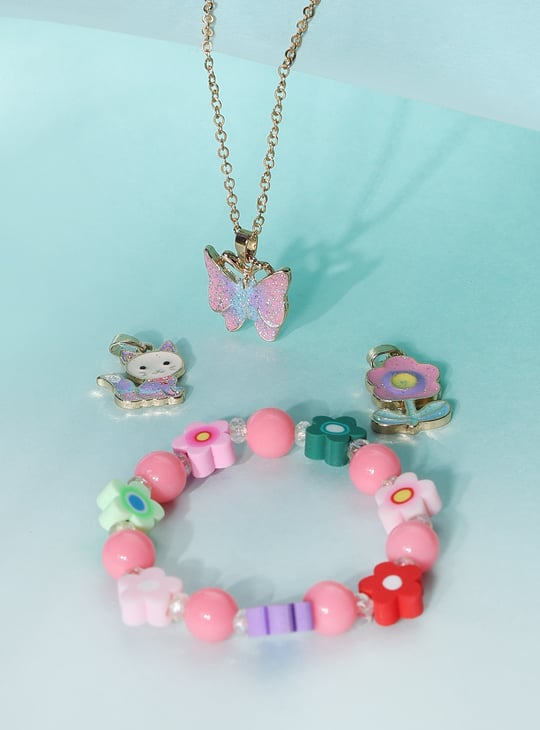 Girls Chain with Pendants and Bracelet