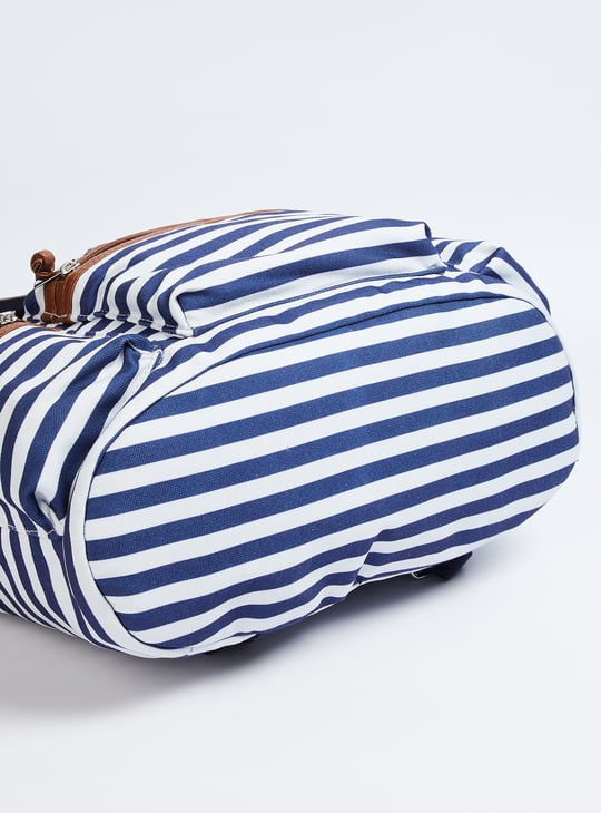 Women Striped Backpack