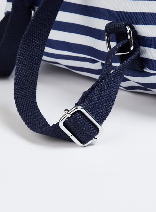 Women Striped Backpack