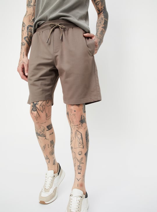 Men Solid Athleisure Shorts