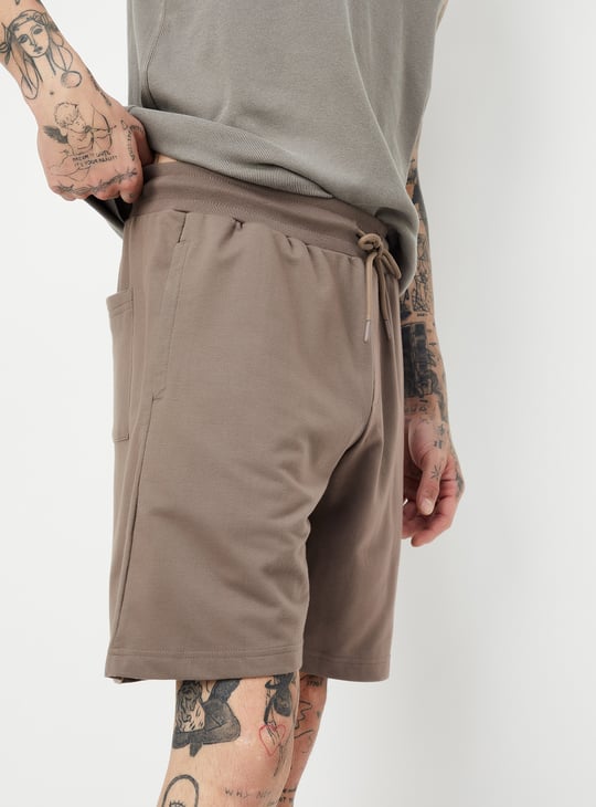 Men Solid Athleisure Shorts