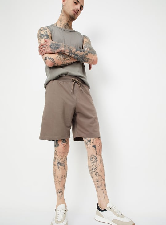 Men Solid Athleisure Shorts