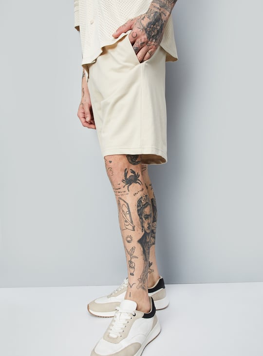 Men Solid Athleisure Shorts