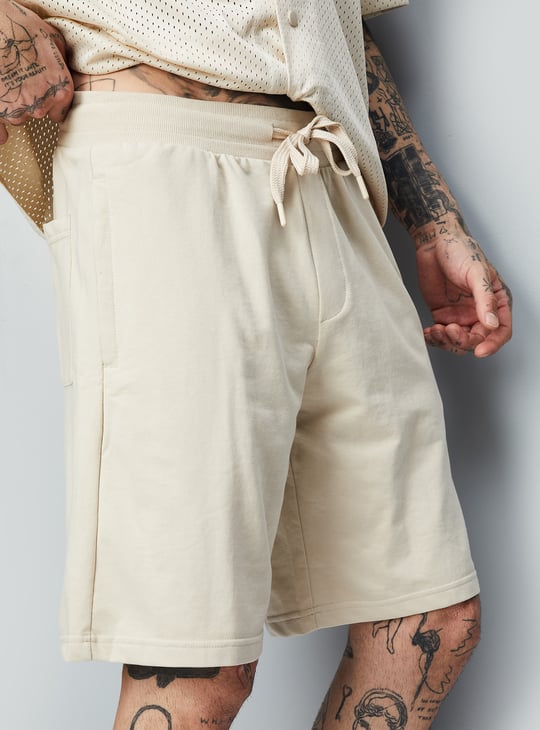 Men Solid Athleisure Shorts