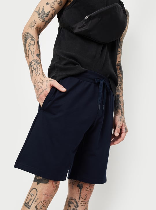 Men Solid Athleisure Shorts