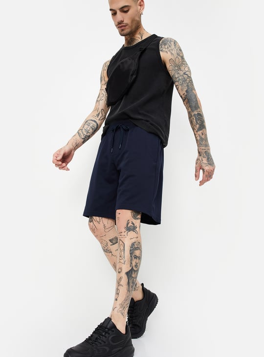 Men Solid Athleisure Shorts