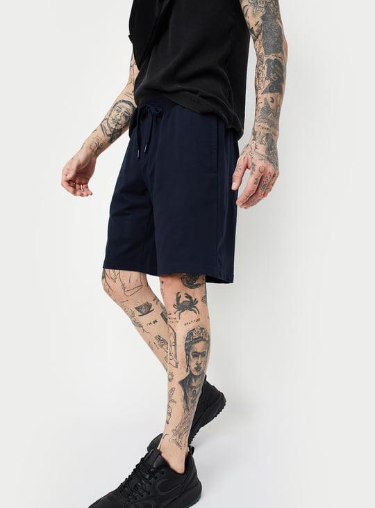 Men Solid Athleisure Shorts