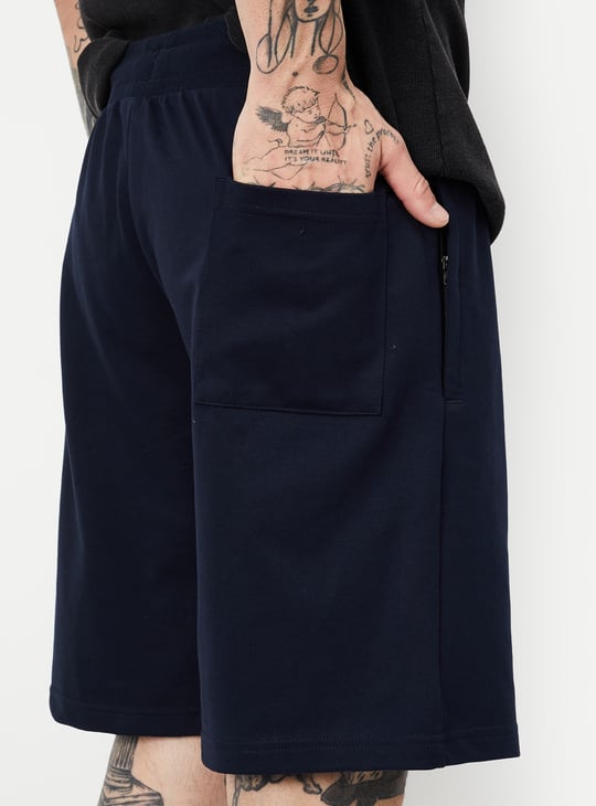 Men Solid Athleisure Shorts