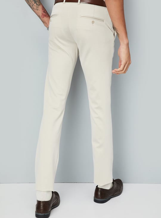 Men Solid Ultra Slim Fit Formal Trousers