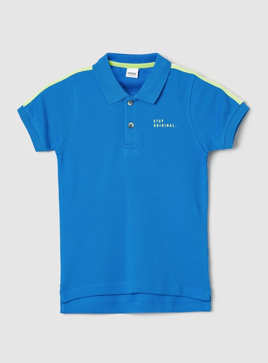 Boys Solid Polo T-shirt