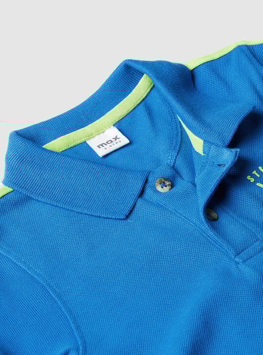 Boys Solid Polo T-shirt