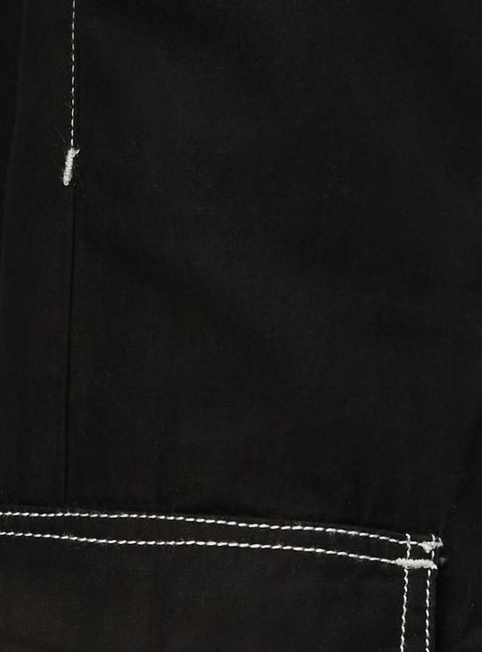 Boys Solid Cargo Jeans