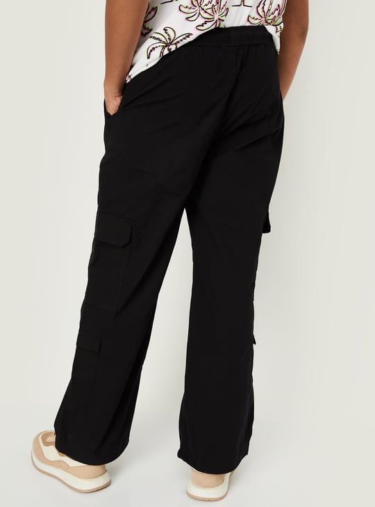 Boys Solid Cargo Trousers