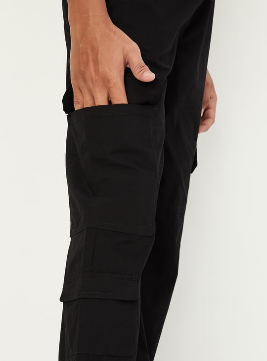 Boys Solid Cargo Trousers