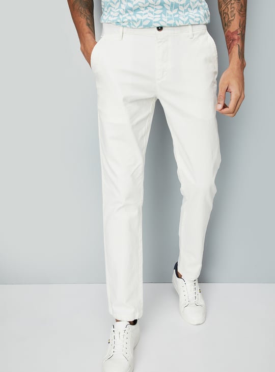 White chinos mens slim fit fashion