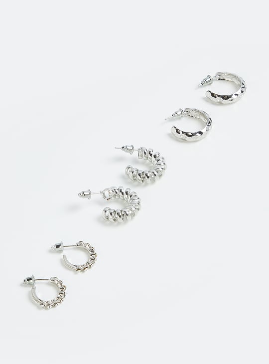 Women Embellished Hoop Earrings - Pack of 3