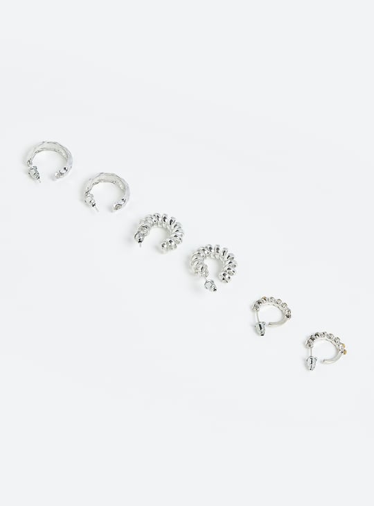 Women Embellished Hoop Earrings - Pack of 3
