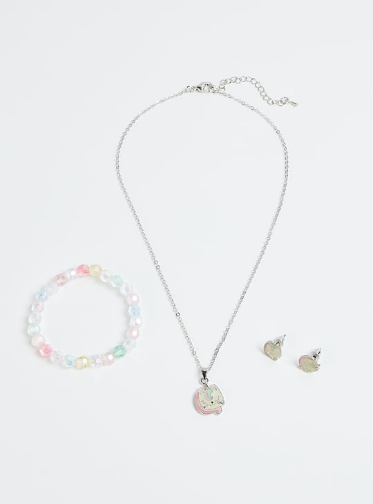 Girls Cat Shape Necklace Set