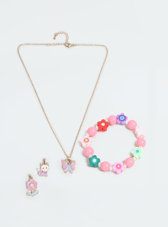 Girls Chain with Pendants and Bracelet