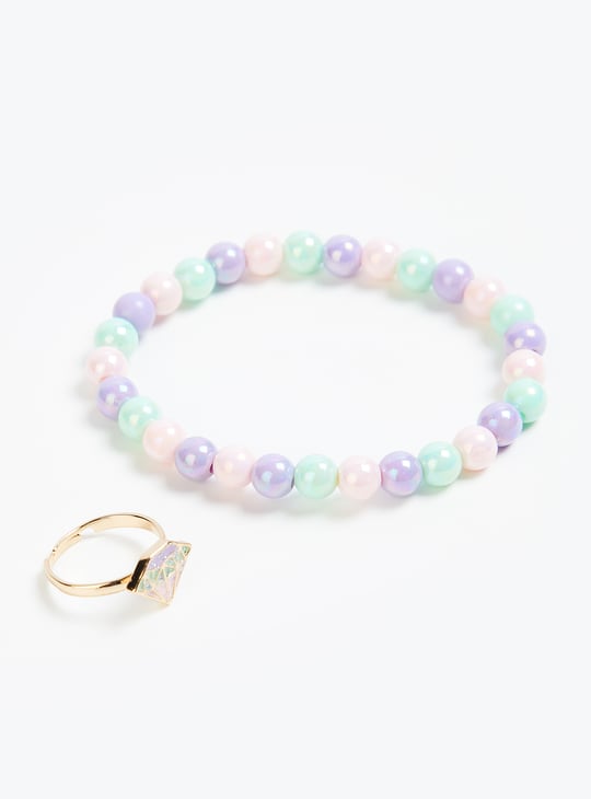 Girls Necklace Set with Ring and Bracelet