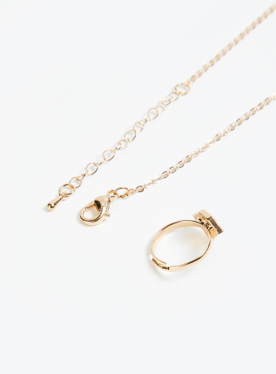 Girls Necklace Set with Ring and Bracelet