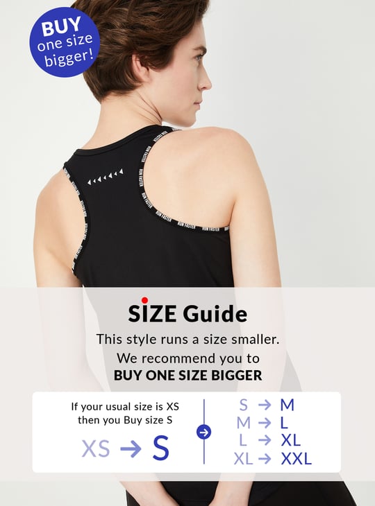 Women Printed Trim Racerback Tank Top