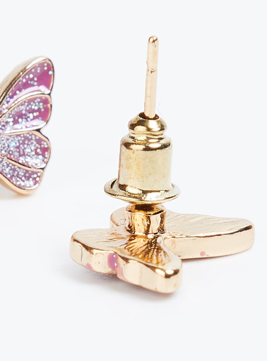 Girls Butterfly Necklace Set with Ring