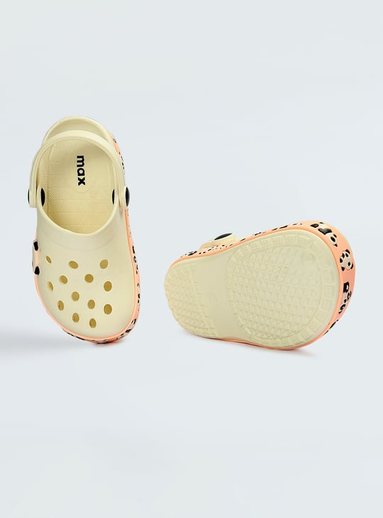 Girls Clogs with Decorative Panda Foxing