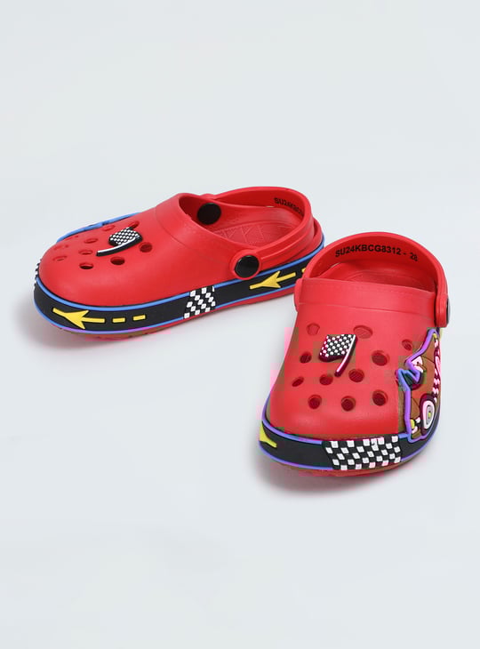 Boys Charm-Detailed Clogs