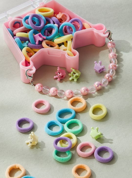 Girls Assorted Hair Accessories with Crown Box