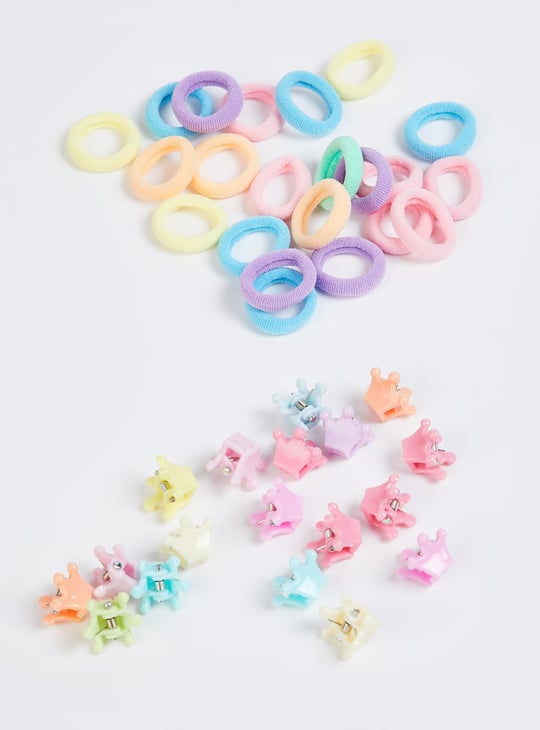 Girls Assorted Hair Accessories with Crown Box