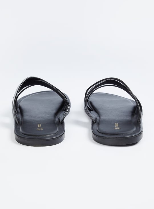 Men Solid Double Strap Comfort Sandals