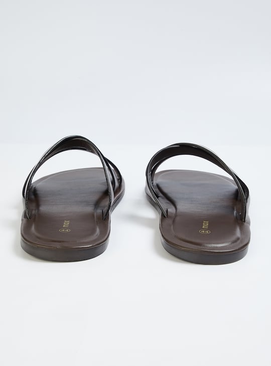 Men Solid Double Strap Comfort Sandals