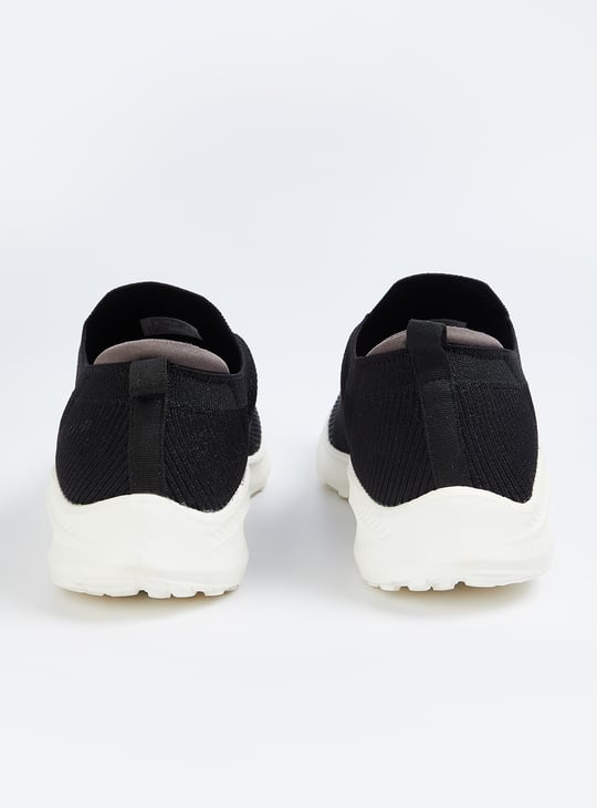 Men Mesh Panelled Slip-On Shoes