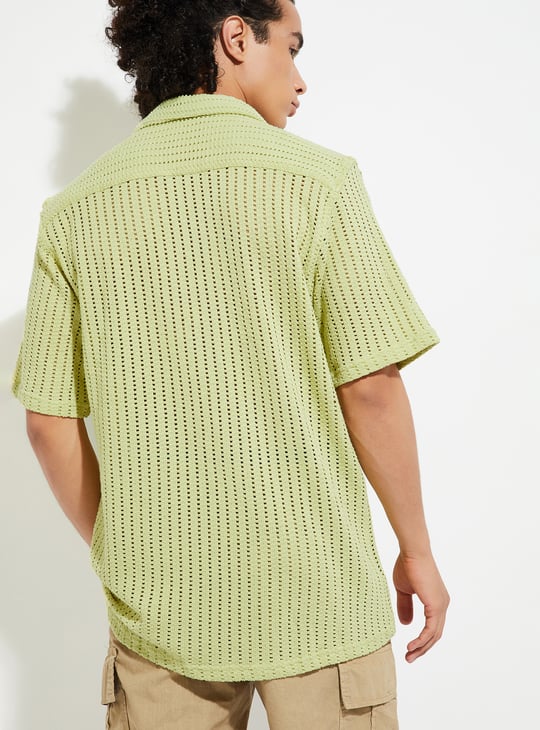 URB_N Men Oversized Woven Resort Shirt