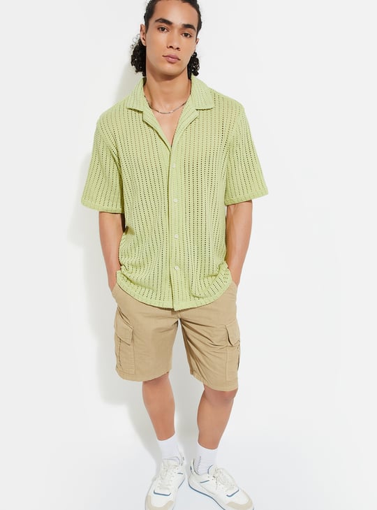URB_N Men Oversized Woven Resort Shirt